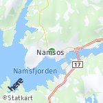Map for location: Namsos, Norway
