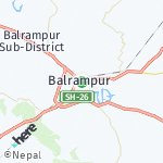 Map for location: Balrampur, India