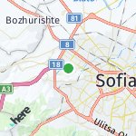 Map for location: Sofia, Bulgaria
