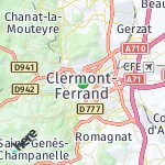 Map for location: Clermont-Ferrand, France