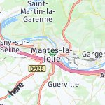 Map for location: Mantes-la-Jolie, France