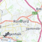 Map for location: Romford, United Kingdom