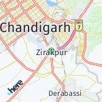 Map for location: Zirakpur, India