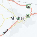 Map for location: Al Kharj, Saudi Arabia