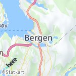 Map for location: Bergen, Norway