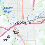 Map for location: Spokane, United States