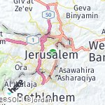 Map for location: Jerusalem, Israel