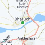 Map for location: Bharuch, India