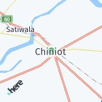 Map for location: Chiniot, Pakistan