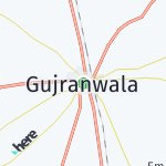 Map for location: Gujranwala, Pakistan
