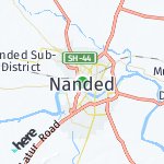 Map for location: Nanded, India
