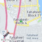Map for location: Fahaheel-Block 4, Kuwait