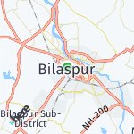 Map for location: Bilaspur, India
