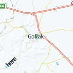 Map for location: Gokak, India