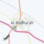 Map for location: Al Majma'ah, Saudi Arabia