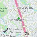 Map for location: Etobicoke, Canada