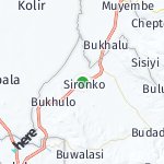 Map for location: Sironko, Uganda