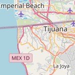 Map for location: Montes Olímpicos, Mexico