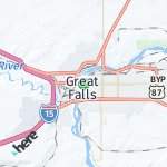 Map for location: Great Falls, United States