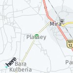 Map for location: Plassey, India