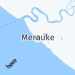 Map for location: Merauke, Indonesia