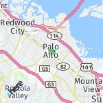 Map for location: Palo Alto, United States