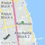Map for location: Mahboula, Kuwait