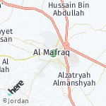Map for location: Al Mafraq, Jordan