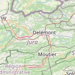 Map for location: Courtételle, Swiss