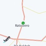 Map for location: Ratodero, Pakistan