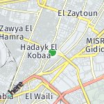 Map for location: Hadayk El Kobaa, Egypt