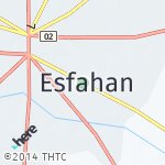 Map for location: Esfahan, Iran