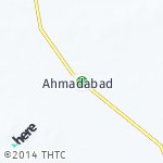 Map for location: Ahmadabad, Iran