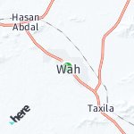 Map for location: Wah, Pakistan