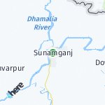Map for location: Sunamganj, Bangladesh