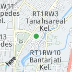 Map for location: Tanahsareal, Indonesia