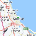 Map for location: Sousse, Tunisia