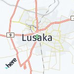 Map for location: Lusaka, Zambia