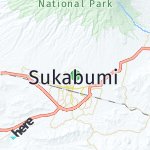 Map for location: Sukabumi, Indonesia