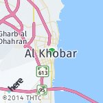 Map for location: Al Khobar, Saudi Arabia