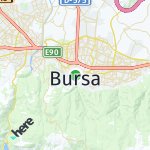 Map for location: Bursa, Turkey