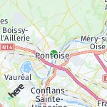 Map for location: Pontoise, France