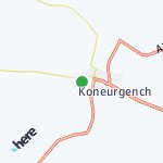 Map for location: Kunya-Urgench, Turkmenistan