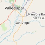 Map for location: San Diego, Colombia