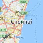 Map for location: Chennai, India