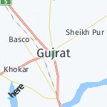 Map for location: Gujrat, Pakistan