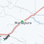 Map for location: Martapura, Indonesia