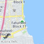 Map for location: Fahaheel-Block 10, Kuwait