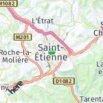 Map for location: Saint-Étienne, France