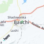 Map for location: Bauchi, Nigeria